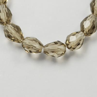 CRISTAL AUSTRIACO POR TIRA 6X4MM LÁGRIMA GRAY