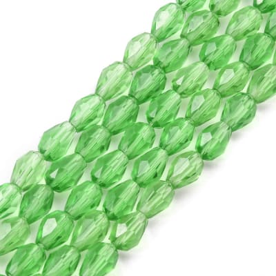 CRISTAL AUSTRIACO POR TIRA 6X4MM LÁGRIMA GREEN