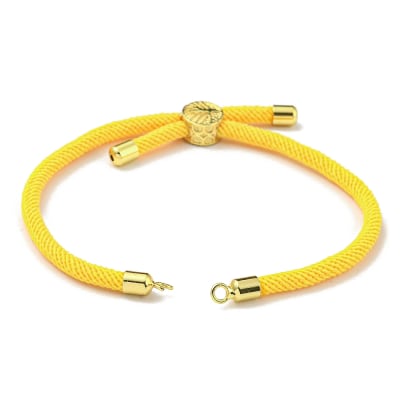 PULSERA CONECTORA DE CORDON AMARILLO CON ARBOL DE LA VIDA 22CM