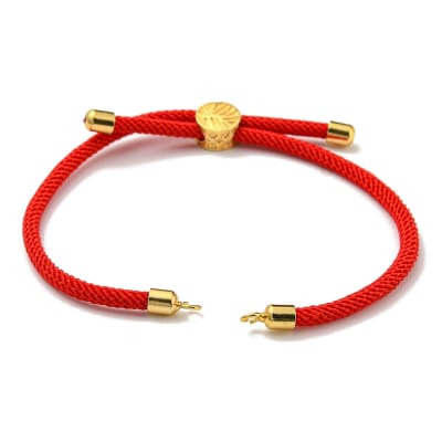 PULSERA CONECTORA DE CORDON ROJO CON ARBOL DE LA VIDA 22CM