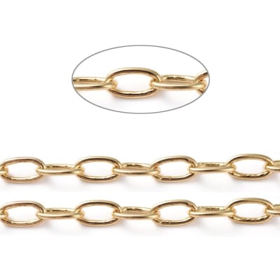 CADENA POR METRO B/O ESLABON OVALADO MEADIANO 8x5x1MM1
