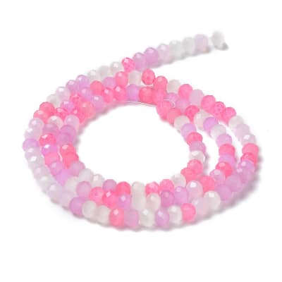 CRISTAL AUSTRIACO POR TIRA TONOS ROSAS SURTIDOS 3.5x3MM