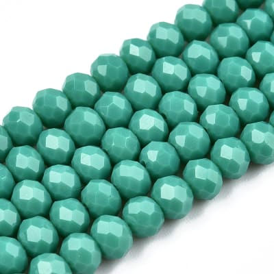 CRISTAL AUSTRIACO POR TIRA 4X3MM VERDEMAR CLARO APROX. 105PCS