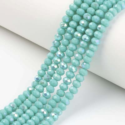 CRISTAL AUSTRIACO TURQUESA 4X3MM APROX. 110PCS.