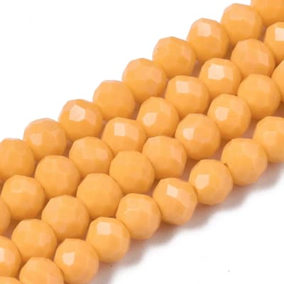 CRISTAL AUSTRIACO POR TIRA 6X5MM VARA DE ORO APROX. 85PCS.
