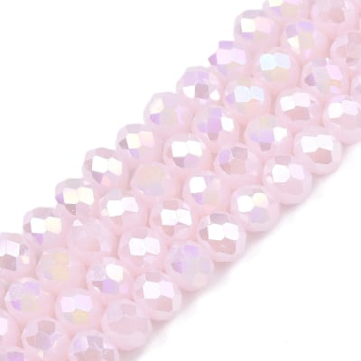 CRISTAL AUSTRIACO POR TIRA BRUMOSA ROSA 6X5MM APROX. 85PCS.1