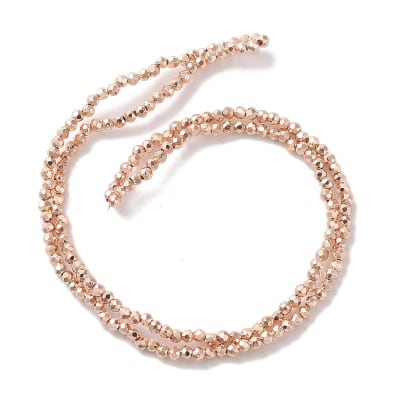 CRISTAL AUSTRIACO ELECTROPLATE POR TIRA ORO ROSA 2X2MM APROX. 190PCS1