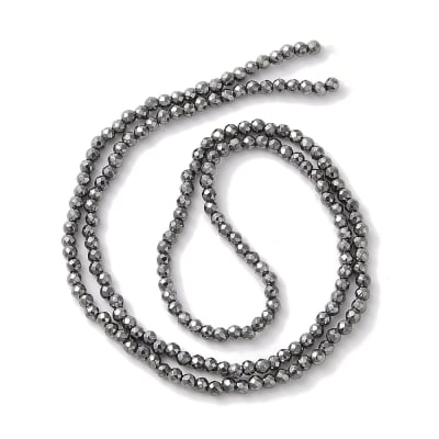 CRISTAL AUSTRIACO ELECTROPLATE POR TIRA GUNMENTAL PLATEADO 2X2MM APROX. 190PCS