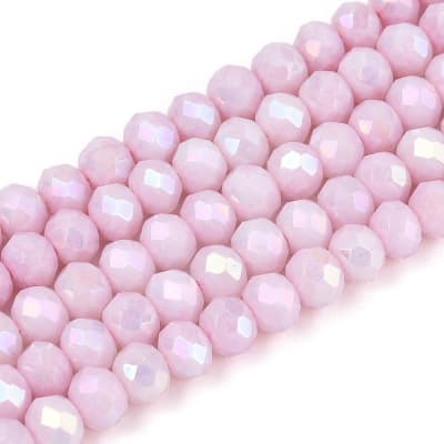 CRISTAL AUSTRIACO POR TIRA ROSA PERLA FACETADO 4~4.5x3~3.8mm1