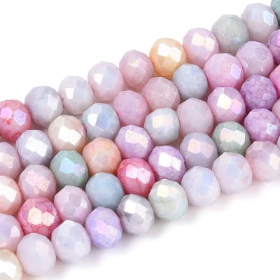 CRISTAL AUSTRIACO POR TIRA 4~4.5x3~3.8MM COLORES MEZCLADO AB APROX. 107PCS.