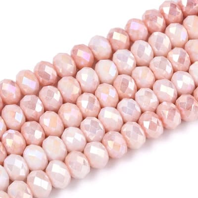 CRISTAL AUSTRIACO POR TIRA SALMON OSCURO  FACETADO 	5.5~6x3.2~4mm