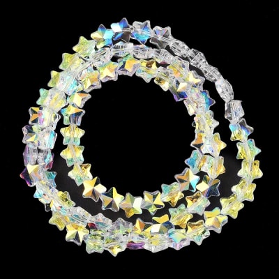 CRISTAL AUSTRIACO ESTRELLA ELECTROPLATE CLARO AB 7.5x8x5MM  APROX. 80PCS1