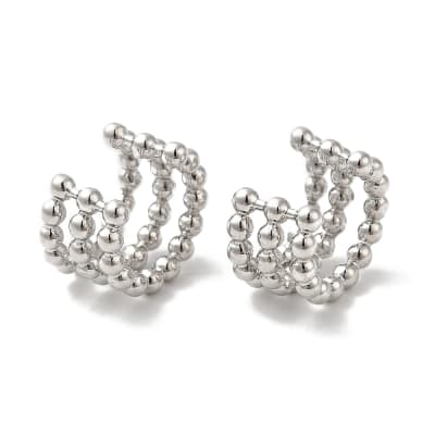 CUFF B/PLATINO 3 LINEAS DE BALINES