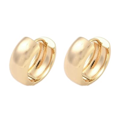 AROS LISTOS B/O 18K ARGOLLA GRUESA 16x7mm