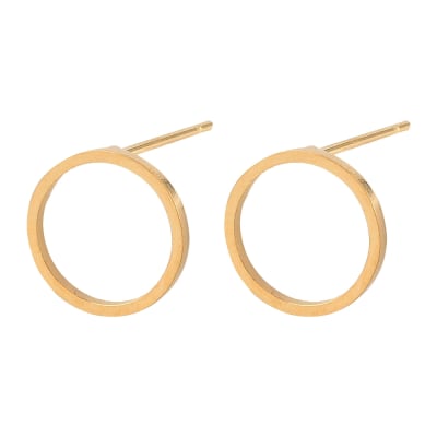 AROS LISTOS ACERO INOXIDABLE QUIRURGICO B/O18K CIRCULO HUECO PARA TEJER 10MM