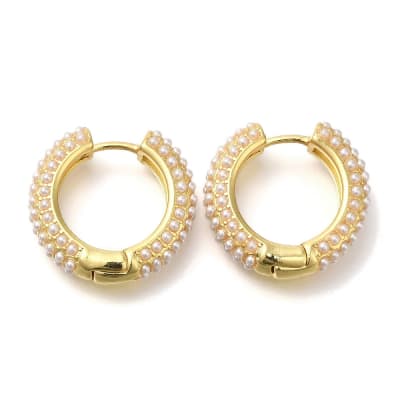 ARO LISTO B/O HUGGIE CON MINI PERLITAS 22X6MM