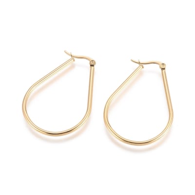 AROS LISTOS ACERO INOX DORADO GOTA 48x33x2mm