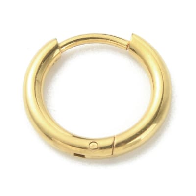 AROS LISTOS ACERO INOX. QUIRURGICO DORADO HUGGIE 14X2MM