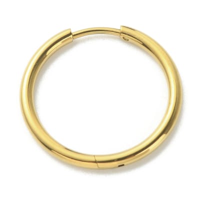 AROS LISTOS ACERO INOX. QUIRURGICO DORADO HUGGIE 22X2MM