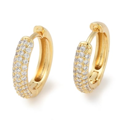 AROS LISTOS B/O ARGOLLAS HUGGIE ZIRCONES 19x4MM