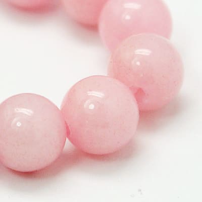 JADE ROSA NATURAL, TEÑIDO LISO 12MM APROX. 31PCS.