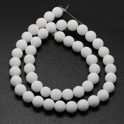 JADE POR TIRA TEÑIDO BLANCO 6MM