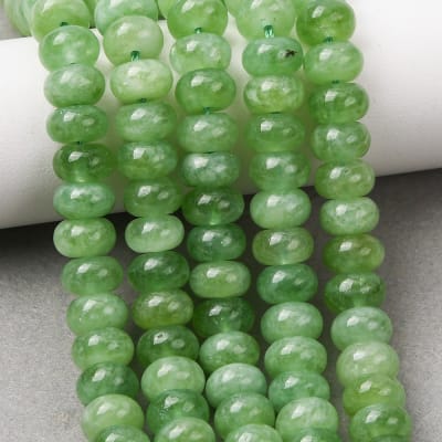 JADE NATURAL TIPO DONA TEÑIDO VERDE PALIDO 8X5MM