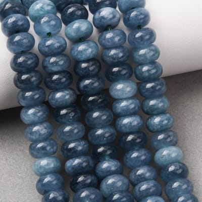 JADE NATURAL TIPO DONA TEÑIDO ACERO AZUL 8X5MM
