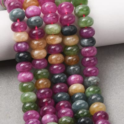 JADE NATURAL TIPO DONA TEÑIDO COLORES MEZCLADOS 8X5MM