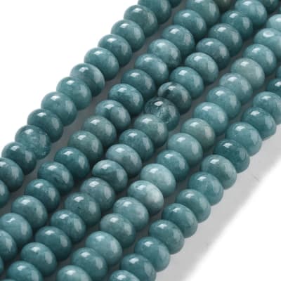 JADE NATURAL TIPO DONA TEÑIDO TURQUESA 8X5MM