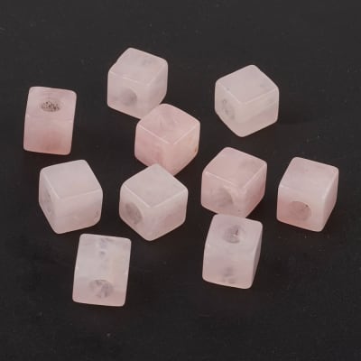 PIEDRA NATURAL CUBO CUARZO ROSA 10X10MM