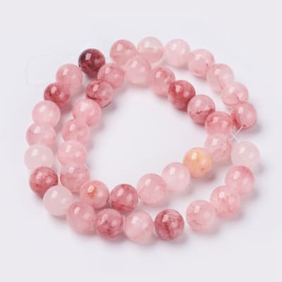 JADE BRUMOSAROSA NATURAL, TEÑIDO 12MM 33PCS APROX.1