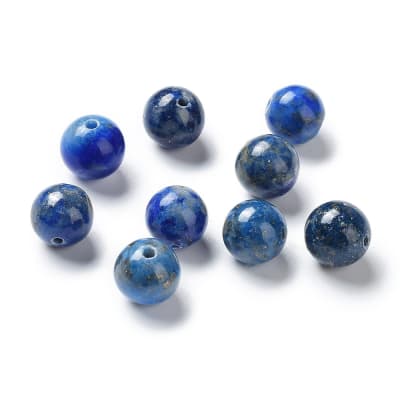 PIEDRA NATURAL LISO LAPISLÁZULI 8MM POR UNIDAD