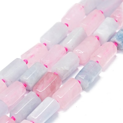 MORGANITA FORMA DE CILINDRO NATURAL POR TIRA 12~13x7~8x6~8MM