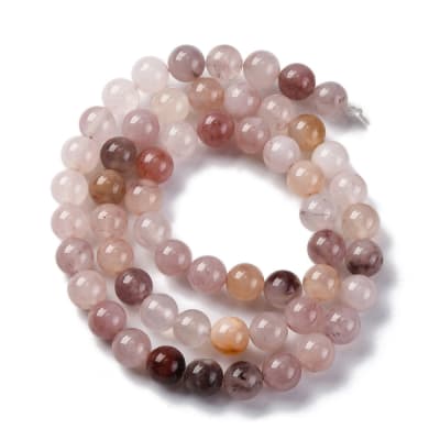 CUARZO VIOLETA NATURAL REDONDO 6MM APROX. 53PCS