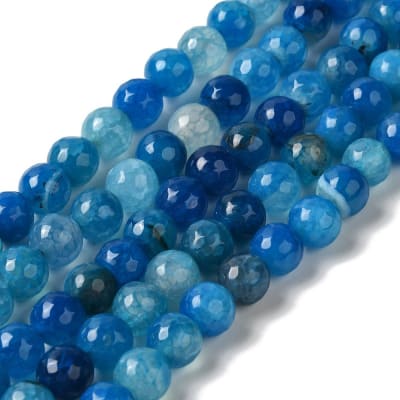 AGATA FACETADA NATURAL TEÑIDO DODGER AZUL 8MM APROX. 48PCS.1