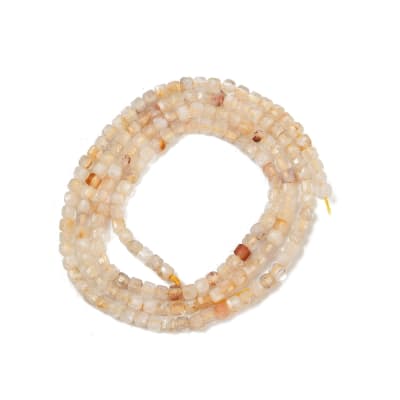 CITRINO NATURAL POR TIRA FORMA CUBO 2X2X2MM APROX. 190PCS1