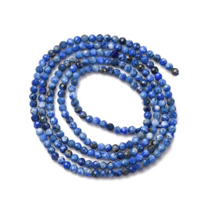 LAPISLAZULI REDONDO FACETADA POR TIRA 2.5MM 168PCS APROX.