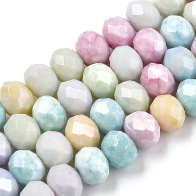 CRISTAL AUSTRIACO POR TIRA COLORIDO AB 8~8.5x6~6.5MM APROX. 60PCS.1