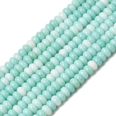 CRISTAL AUSTRIACO ARANDELA AGUAMARINA 4.5x2.5MM APROX. 143PCS