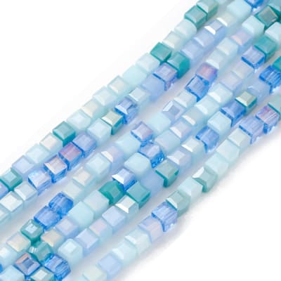CRISTAL AUSTRIACO TURQUOISE PALIDO AB CUBO 4X4X4MM APROX. 97PCS.1