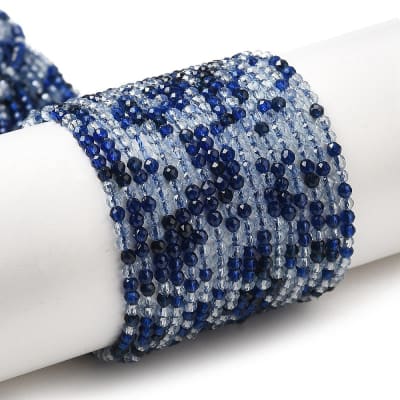 CRISTAL AUSTRIACO POR TIRA 2MM AZUL OSCURO  APROX. 188PCS1