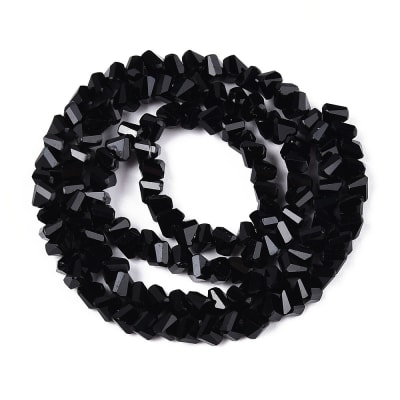 CRISTAL AUSTRIACO POR TIRA NEGRO TRIANGULOS 3~3.5x4~4.5x4~4.5mm
