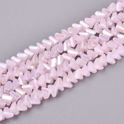 CRISTAL AUSTRIACO POR TIRA TRIANGULOS ROSADO AB 4MM