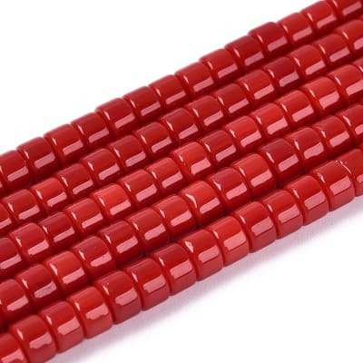 CRISTAL AUSTRIACO POR TIRA PLANO REDONDO FUEGO LADRILLO 4~4.5x3MM APROX. 129PCS.