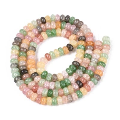CRISTAL AUSTR. POR TIRA IMIT. UNAKITE RONDELLE COLOR MEZCLADO 8~8.5x4.5~5MM1