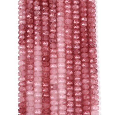 CRISTAL AUSTR. POR TIRA IMIT. JADE RONDELLE FACETADO ROJA INDIA 7.5~8x5~5.5MM APROX. 71PCS.1