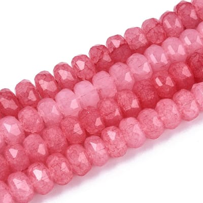 CRISTAL AUSTR. POR TIRA IMIT. JADE RONDELLE FACETADO CORAL CLARO 7.5~8x5~5.5MM APROX. 71PCS.1