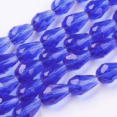CRISTAL AUSTRIACO POR TIRA 11X8MM GOTA AZUL