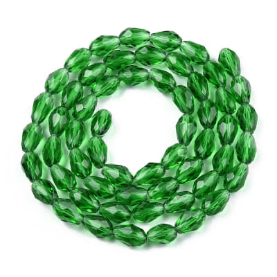 CRISTAL AUSTRIACO POR TIRA 11X8MM GOTA VERDE